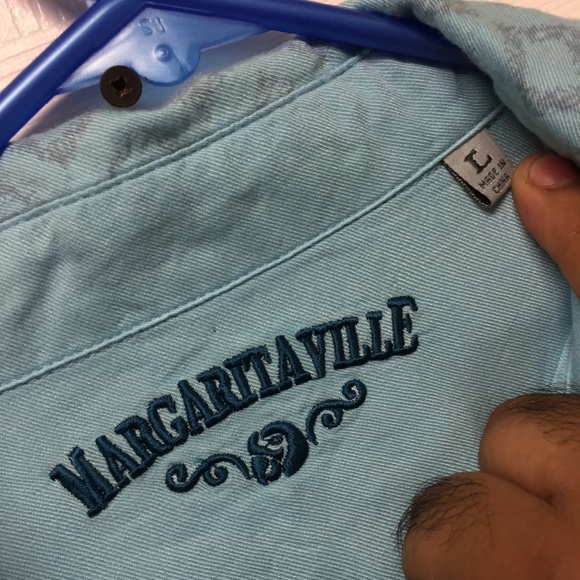 New Margaritaville Long Sleeved Button Down LARGE - Picture 7 of 8